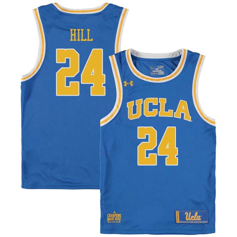 Men #24 Jalen Hill UCLA Bruins College Basketball Jerseys Sale-Blue